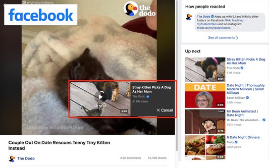 Facebook: Clicks the