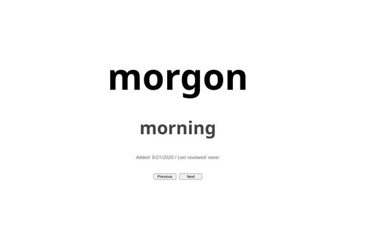 Word review page
