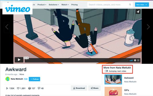 Vimeo: Turns the