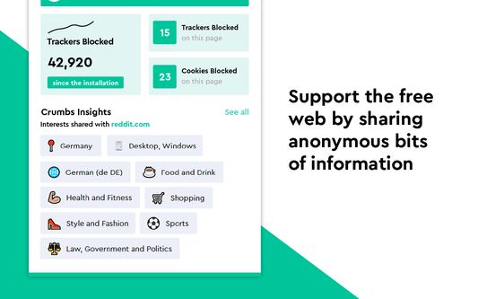 Support the free web by sharing anonymous bits of information