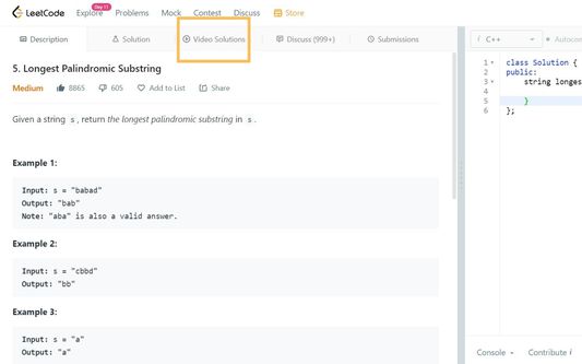 Video Solutions Tab Position