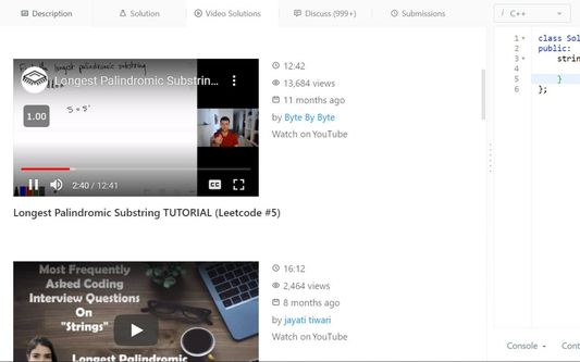 Solution Videos List