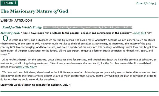 Selecting the Bible texts