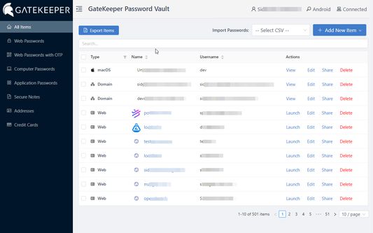 GateKeeper Password Vault