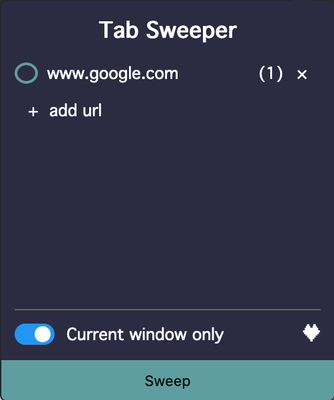 1 tab with google.com found in current window