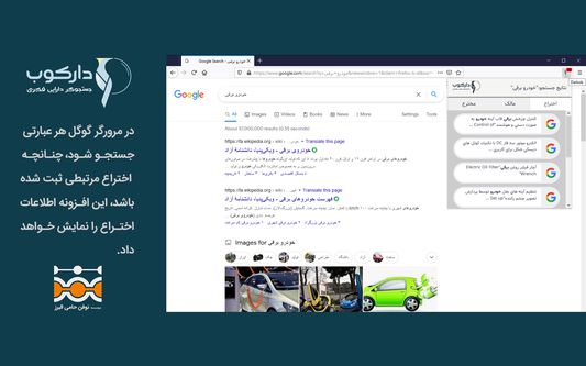 جستجو اختراع در افزونه دارکوب