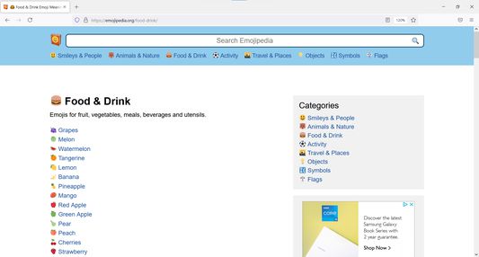 Emojipedia page for