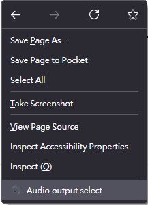 context menu