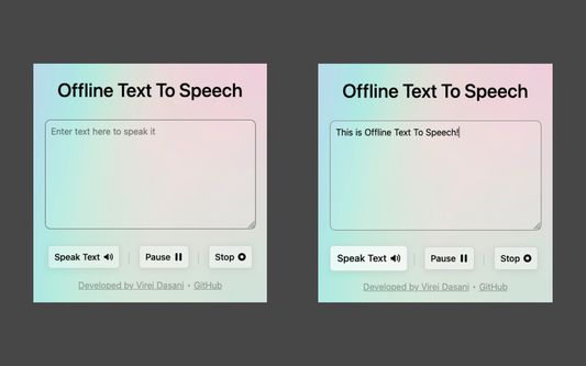 This is what Offline Text To Speech looks like