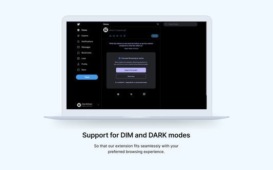 We support DIM and DARK modes