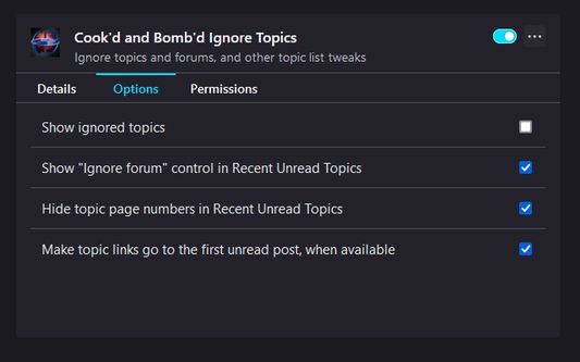 Extension options