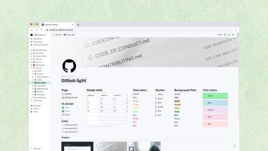 Github light theme