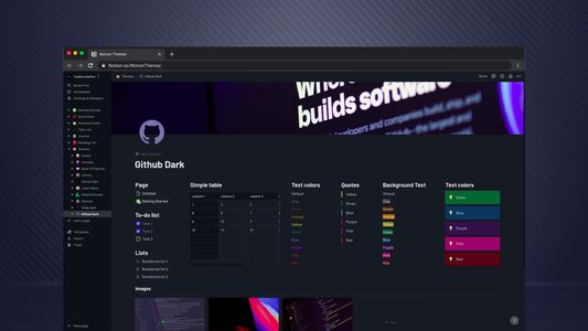 Github dark theme