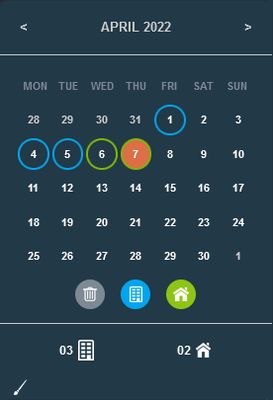 Blue theme screenshot
