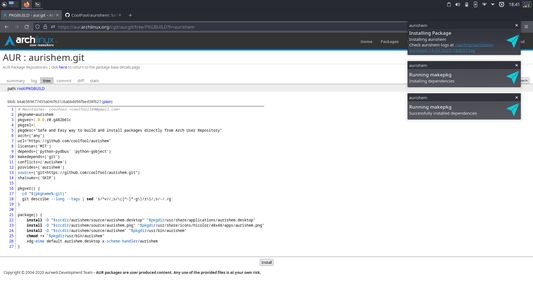Informative Notification system from aurishem back-end