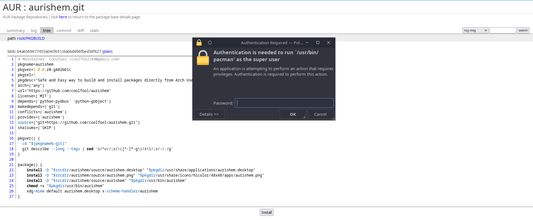 Safe and Secure Policy-Kit prompt for installing dependencies and packages