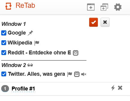 Editing Profile View - Enabling / disabling tabs