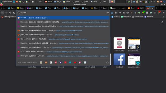 Addon in action - whole desktop for context.