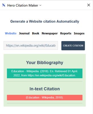 Citation and Bibliography
