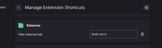 Customizable shortcut