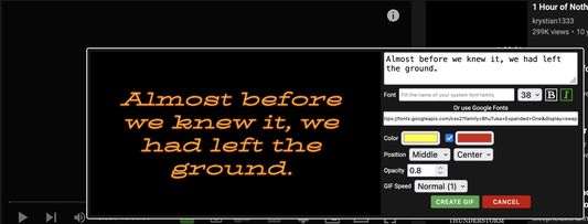 GIF Maker Add Caption text Preview