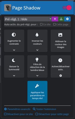 Alternative popup theme + dark theme - French