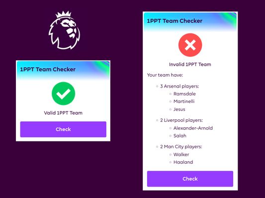 1PPT Team Checker