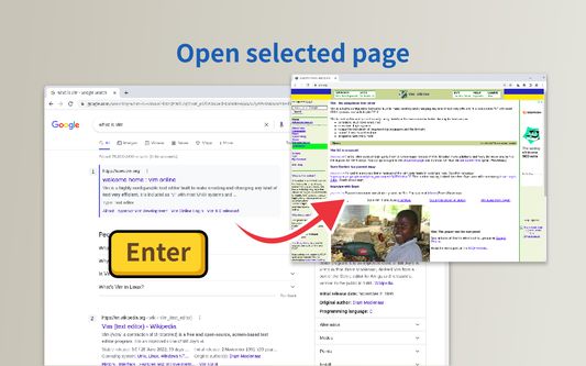 How to open selected search result.