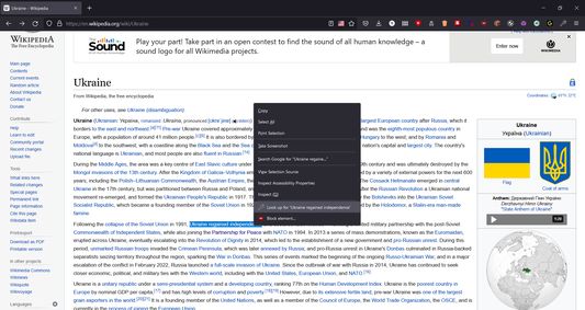 Select text and you'll be able to look for selected information in the popup Google search (next screenshot)