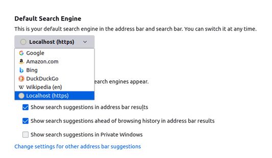 search engine list option