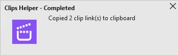 A successful result notification after the compilation button has been pressed.