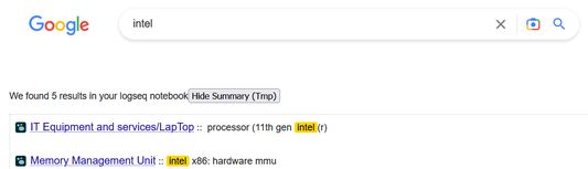 New layout in 0.0.18. Google search screenshot, some hits appended in it