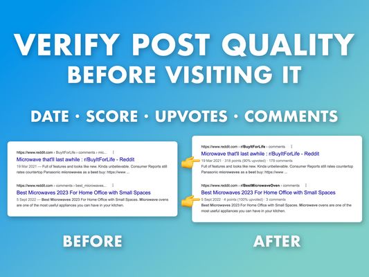 Verify Post Quality before visiting it
