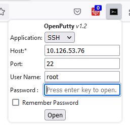 OpenPutty Main Option Page.