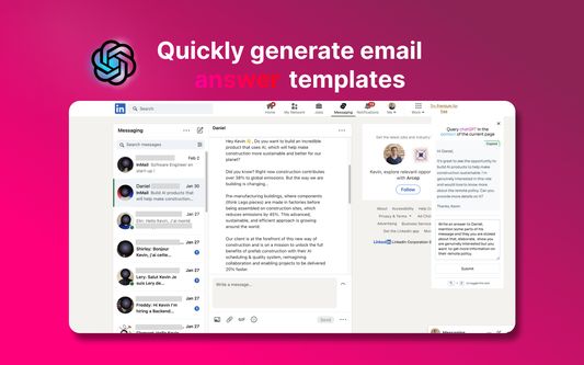 Quickly generate email answer templates