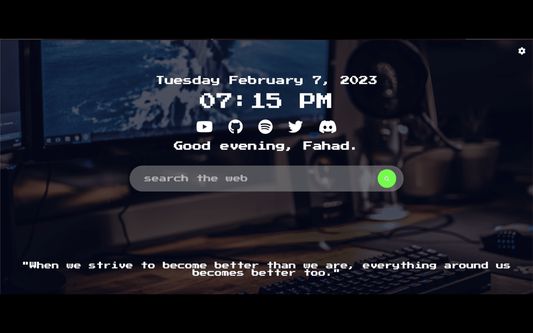 Retro start page