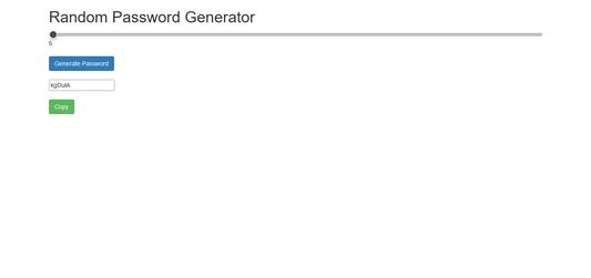 Choose length of password.
choose 6 and click on generate password.
it will generate random password with length of 6 characters.
Click on copy button to copy it to the clipboard.