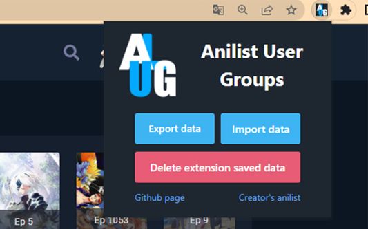 In the extension icon you can export/import/erase all the json data stored by the add-on