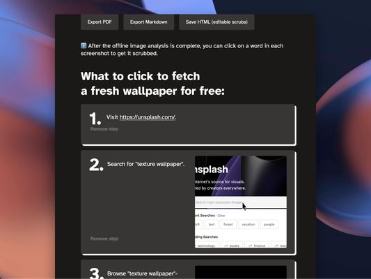 Dark theme close-up
