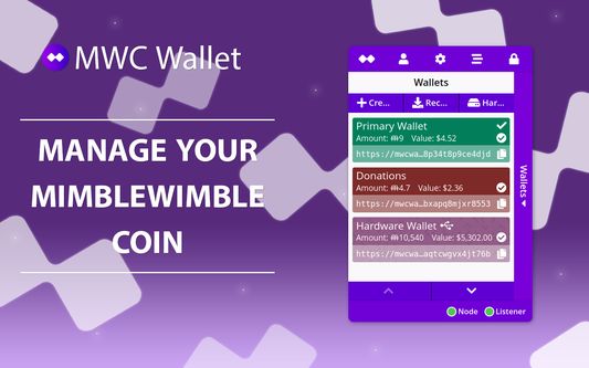 Manage your MimbleWimble Coin