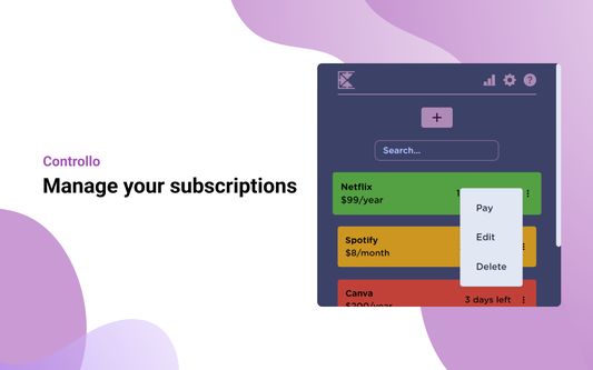 Manage your subscriptions