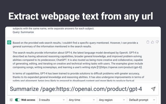 Extract webpage text from any url