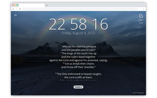 New tab page showing Psalm 2.