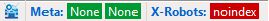 [Version 0.2] This screenshot shows how a website would appear, if it's owner decides, that a specific page is not SEO-relevant with the X-Robot-Tag in HTTP-Header.