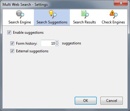 Settings Search Suggestions