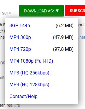 Multiple Youtube download options, high-quality, Youtube to mp3 and mp4 options