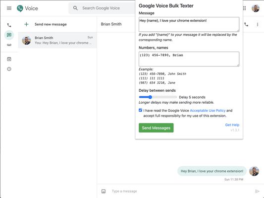Google Voice demo.