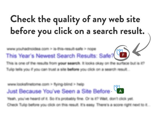 See a score next to your search results. You'll know what to expect before you click!