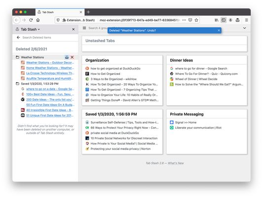 Deleted something by mistake? Don't worry, getting it back is just a click away. Deleted items are saved for up to 6 months (by default) on your computer—not in the cloud.