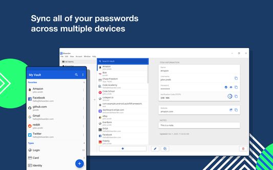 Sync all of your passwords across multiple devices